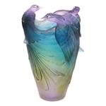 Daum Crystal - Bird of Paradise Vase