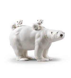  Lladro - Mummy Bear and Babies Figurine