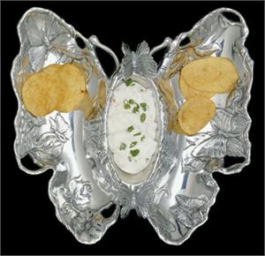 Arthur Court "Butterfly Chip & Dip Tray"