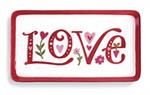  Demdaco -Love Hearts Flowers Platter